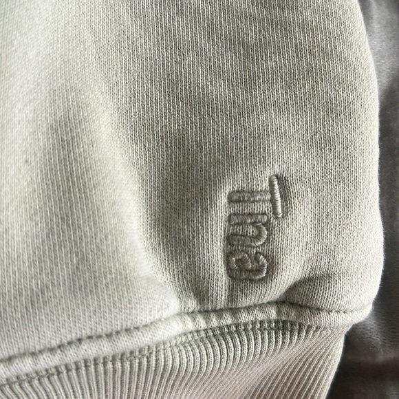 TNA COZYAF FLEECE CROPPED SAGE GREEN CREW NECK aritzia - Picture 4 of 6